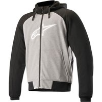 Image of Alpinestars Chrome Sport Motorcycle Hoodie Melange Grey Black S