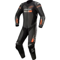 Alpinestars GP Force Chaser One Piece Leather Motorcycle Suit 48 Black Red Fluo (UK 38)