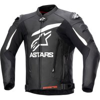 Image of Alpinestars GP Plus V4 Leather Motorcycle Jacket 58 Black White (UK 48)