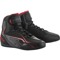 Image of Alpinestars Faster-3 Motorcycle Boots 42 Black Grey Red (UK 8)