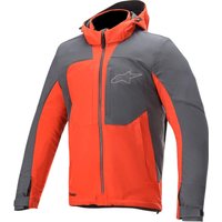 Image of Alpinestars Stratos V2 Techshell Drystar Motorcycle Jacket 4XL Red Asphalt