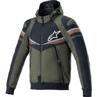 Image of Alpinestars Sektor v2 Tech Motorcycle Hoodie XL Forest Black Orange Fluo