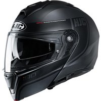 I90DBL - HJC I90 Davan Flip Front Motorcycle Helmet L Black (MC5SF)