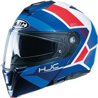 Image of HJC I90 Hollen Flip Front Motorcycle Helmet XS Red White Blue (MC21)