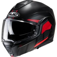 Image of HJC i100 Beis Flip Front Motorcycle Helmet XL Red (MC1SF)