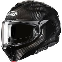 HJC F100 Carbon Plain Flip Front Motorcycle Helmet - Carbon Black