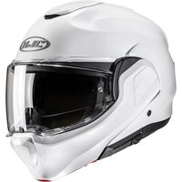 F100WL - HJC F100 Plain Flip Front Motorcycle Helmet L Pearl White