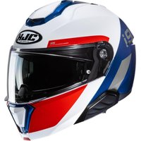 I91BWS - HJC i91 Bina Flip Front Motorcycle Helmet S White Blue Red (MC21)