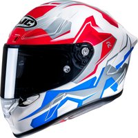 Image of HJC RPHA 1 Nomaro Motorcycle Helmet XS White Red Blue (MC21)