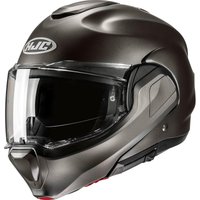 F100T2XL - HJC F100 Plain Flip Front Motorcycle Helmet XXL Semi Flat Titanium