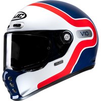 V10GWL - HJC V10 Grape Motorcycle Helmet L White Red Blue (MC21)