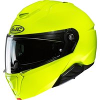 Image of HJC i91 Plain Flip Front Motorcycle Helmet XS Fluo Green