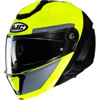Image of HJC i91 Bina Flip Front Motorcycle Helmet XL Yellow (MC3H)