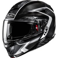 Image of HJC RPHA 91 Carbon Lagos Flip Front Motorcycle Helmet S Black (MC5)