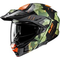 I80RO2XL - HJC i80 Roki Flip Front Adventure Motorcycle Helmet XXL Orange Black (MC47SF)