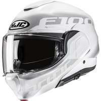 F100HWL - HJC F100 Hetal Flip Front Motorcycle Helmet L White (MC10)