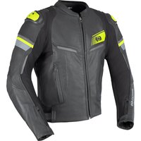 Oxford Cypher 1.0 Leather Motorcycle Jacket 5XL Black Fluo Yellow