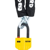 Oxford Boss Alarm 14 mm & Chain Lock 12 mm x 2.0 m Yellow
