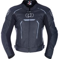 Oxford Strada Leather Motorcycle Jacket 4XL Stealth Black