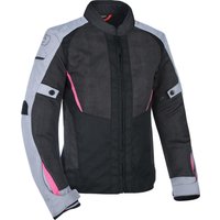 Image of Oxford Iota 1.0 Air Ladies Motorcycle Jacket 18 Black Grey Pink