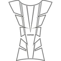 Oxford Sheer Arrow Motorcycle Vinyl Tank Pad Silver