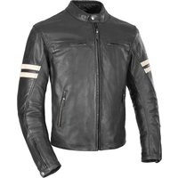 Image of Oxford Holton Leather Motorcycle Jacket XXL Black