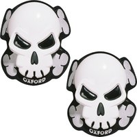 Oxford Skull Motorcycle Knee Sliders White