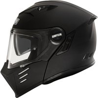 Simpson Darksome Solid Flip Front Motorcycle Helmet M Matt Black