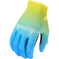 Image of Troy Lee Designs Flowline Faze Motocross Gloves - Blue Yellow