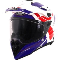 Airoh Commander 2 Reveal Dual Sport Helmet S Blue Red