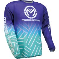 Image of Moose Racing Sahara Jersey - Purple/Turquoise/White