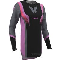 2911-0332 - Thor Womens Sportmode Velocity Jersey Medium - Black/Dark Grey/Pink/Purple