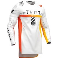 Image of 2910-8390 - Thor Sportmode Synth Jersey Large - Black/Orange/White/Yellow