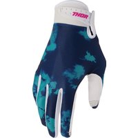 3330-8326 - Thor Launchmode Bleach Gloves Small - Aqua/Dark Blue/White