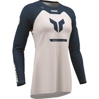 Thor Womens Ridemode Menace Jersey - Light Grey/Midnight Blue