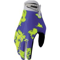 Thor Youth Launchmode Bleach Gloves - Acid/Grey