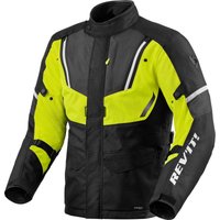 Image of Rev It Move H2O Motorcycle Jacket L Black Neon Yellow