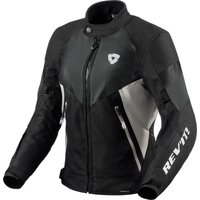 Image of Rev It Control H2O Ladies Motorcycle Jacket 36 Black Silver (UK 8)