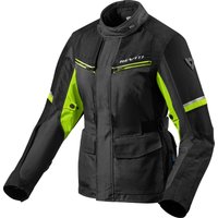 Rev It Outback 3 Ladies Motorcycle Jacket 40 Black Neon Yellow (UK 12)