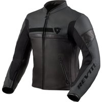 Image of Rev It Mile Leather Motorcycle Jacket 50 Black (UK 40)