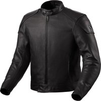 Image of Rev It Morgan Leather Motorcycle Jacket 46 Black (UK 36)