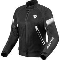Image of Rev It Control Air H2O Ladies Motorcycle Jacket 40 Black White (UK 12)
