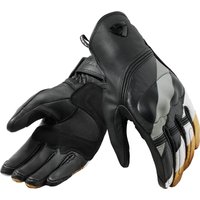 Rev It Redhill Ladies Leather Motorcycle Gloves L Black Ocher Yellow