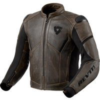 Image of Rev It Parallax Leather Motorcycle Jacket 54 Brown (UK 44)