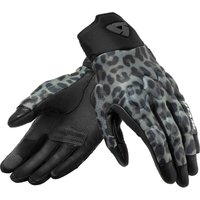 Image of Rev It Spectrum Ladies Motorcycle Gloves L Leopard Dark Grey