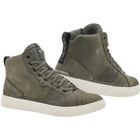 Image of Rev It Arrow Leather Motorcycle Shoes 43 Olive Green White (UK 9.5)