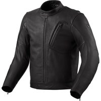 Image of Rev It Huxley Leather Motorcycle Jacket 50 Black (UK 40)
