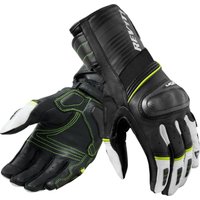 Image of Rev It RSR 4 Leather Motorcycle Gloves XL Black Neon Yellow