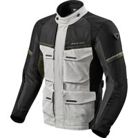 Image of Rev It Outback 3 Motorcycle Jacket XL Silver Green