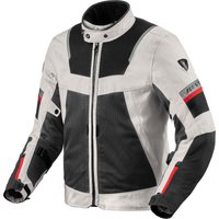 Image of Rev It Tornado 4 H2O Motorcycle Jacket L Silver Black